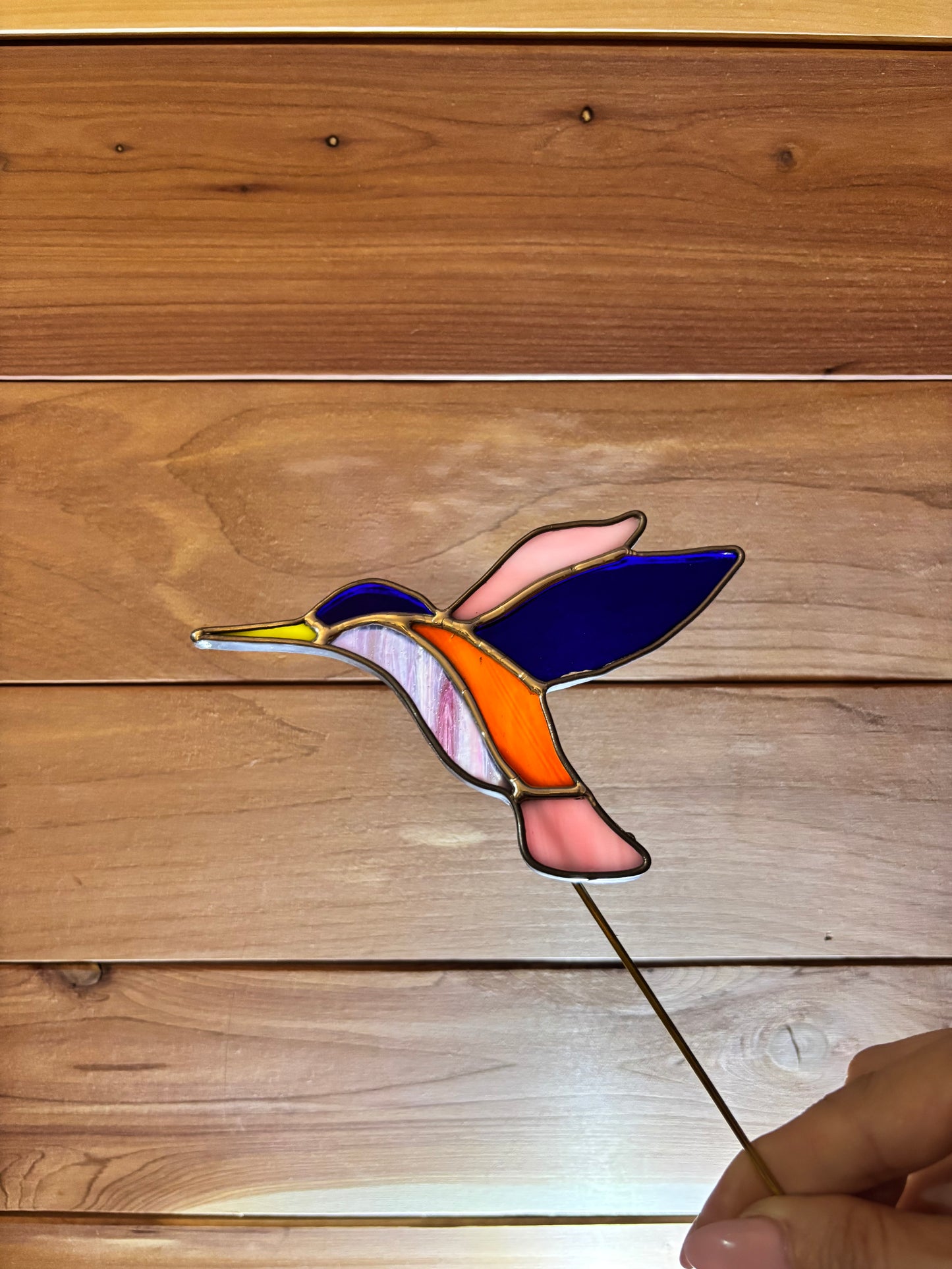 Landing Hummingbird glass